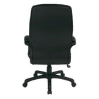 Fauteuil de direction à dossier haut en similicuir noir Eco Contour