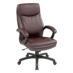 Fauteuil de direction à dossier haut en similicuir noir Eco Contour