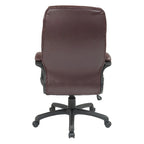Fauteuil de direction à dossier haut en similicuir noir Eco Contour